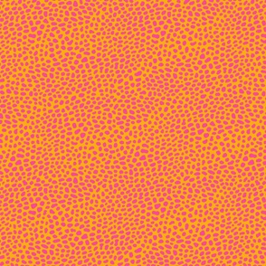 Animal spots - hot pink on marigold
