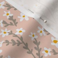 Muted Pastel Pink Boho Floral Meadow