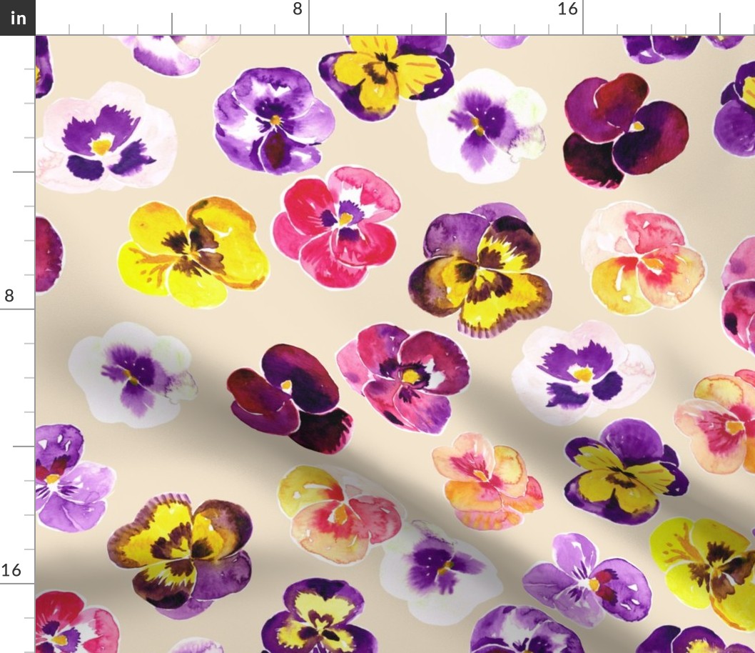 Pansies in Watercolor