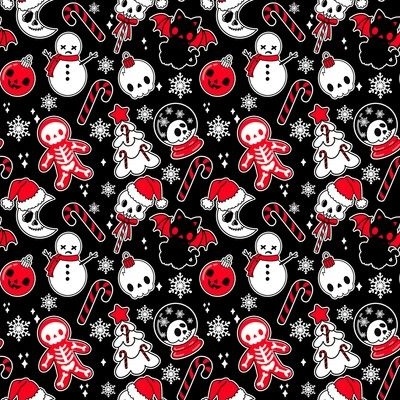 Kawaii Christmas Fabric, Wallpaper and Home Decor | Spoonflower