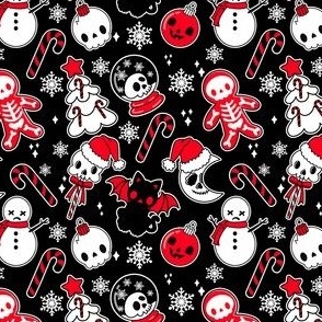 Goth Christmas Emo Pastel Goth Gothic Gingerbread Cookie Skull Candy Cane Christmas Tree