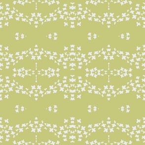 Sparkles on Lime Green - white and green - Spring