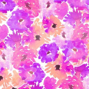 Retro Daisy Watercolor Floral - Pink