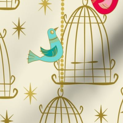 Vintage Bird Cages and Stars