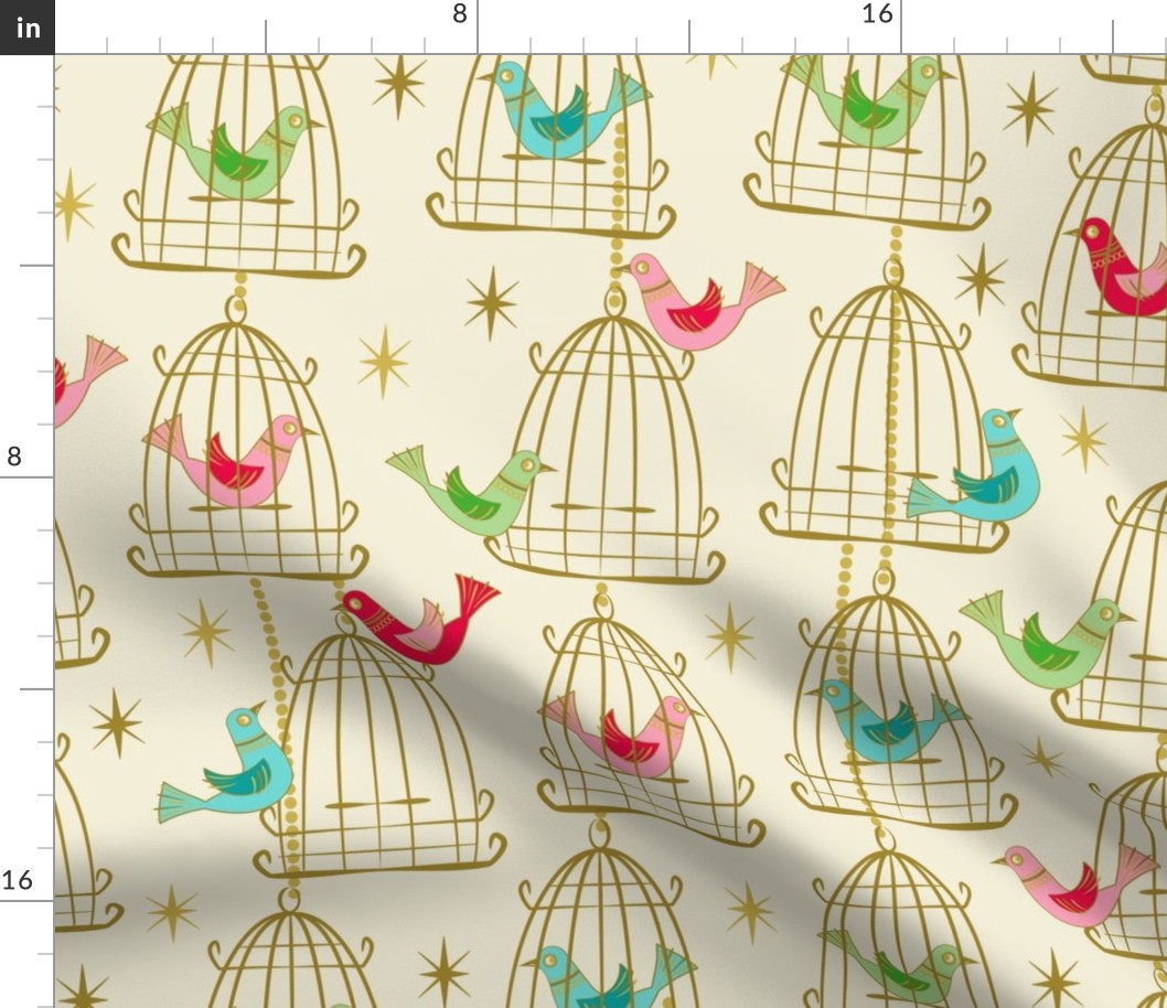 Vintage Bird Cages and Stars
