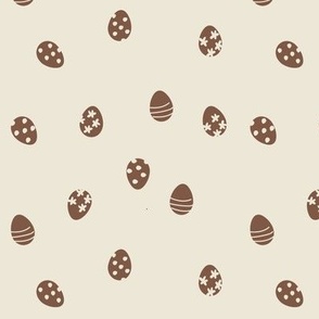 chocolate eggs on beige REGULAR scale 
