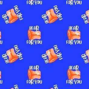Hear For You Blue and Orange Cochlea Ears Hearing
