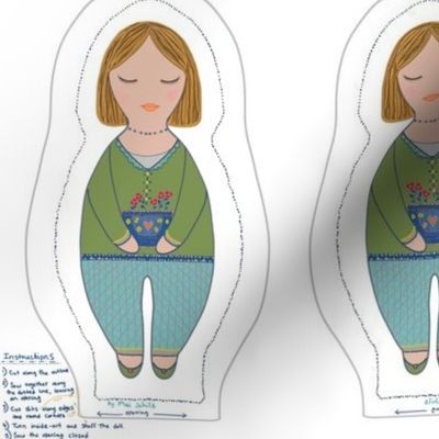 Fabric dolls for making your own doll. 
Easy sewing level.   Learn how to make your own doll, gift this as a project or gift the completed doll plush toy.
Enjoy ! 