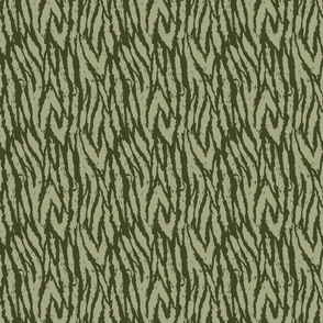 Tigris Nouveau Stripes- Tiger Print- Sage Olive- Small Scale
