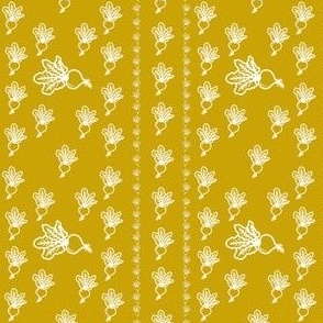 Yellow and white beets pattern