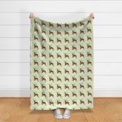Italian greyhound and daisies fabric