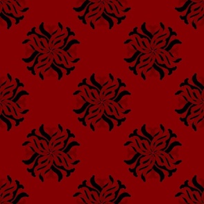 Red black abstract ornamental pattern