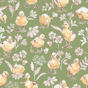 Ducklings - Spring Green