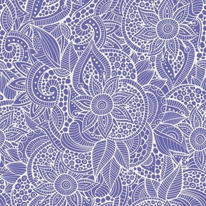 Lace Floral line art doodle