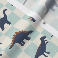Dinosaurs Checkerboard Boy Pattern