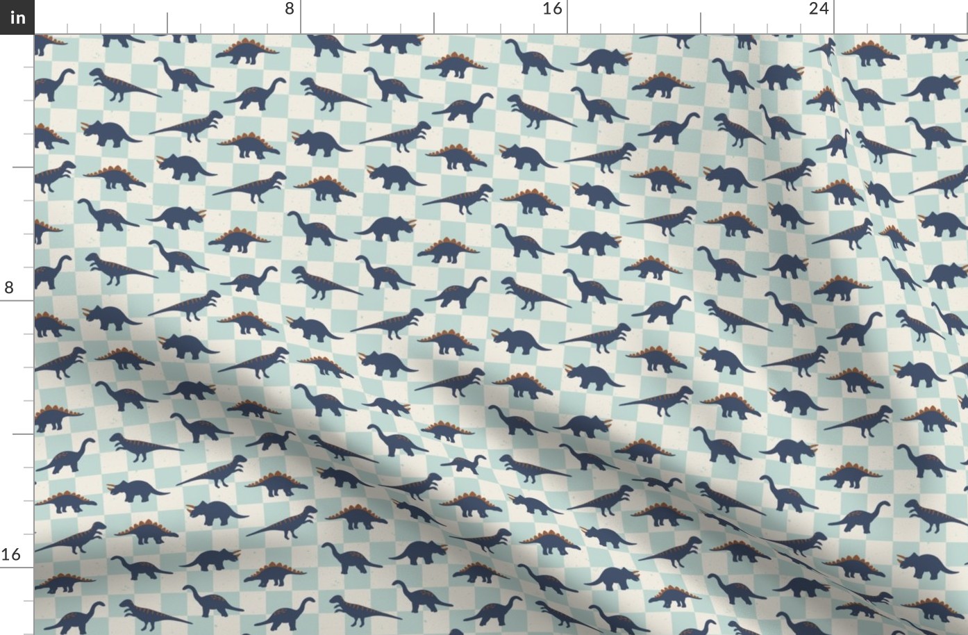 Dinosaurs Checkerboard Boy Pattern