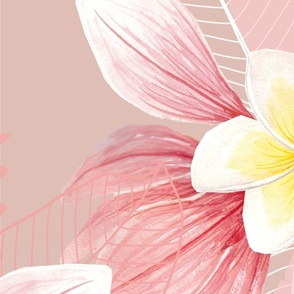 Hawaiian flower frangipani pink