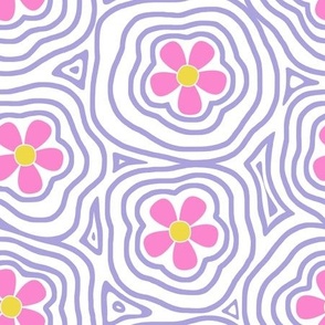 Y2K Flower Power // Lilac Outline