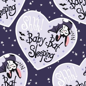 Shh Baby Bat Sleeping - Purple