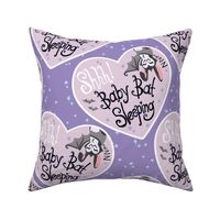 Shh Baby Bat Sleeping - Purple with Pink
