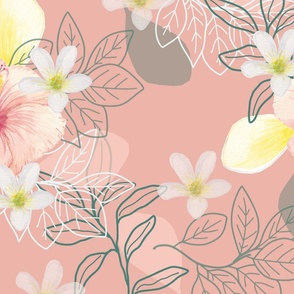 Hibiscus flower summer vibes -pink