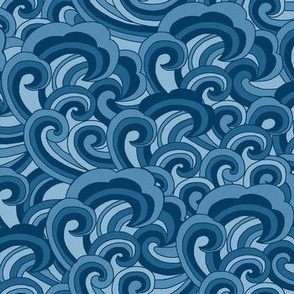 Waves - blue