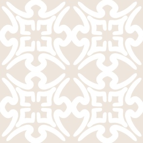 Jumbo abstract geometric creamy pattern