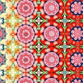 Larger Red Multistripe Tile Kaleidoscope 