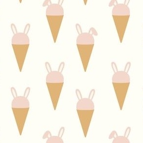 Bunny Ice Cream Cones - off white - LAD22
