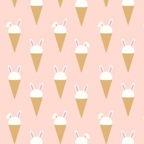 (small scale) Bunny Ice Cream Cones - pink - LAD22