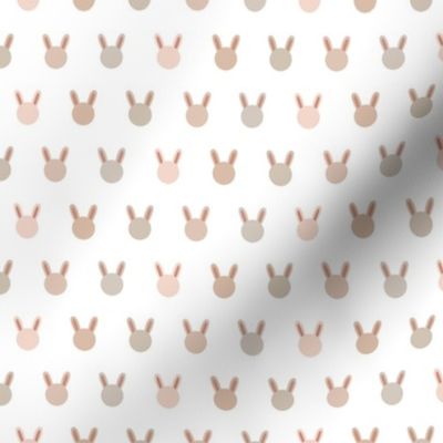 bunny polka dots - multi with terra cotta - LAD22