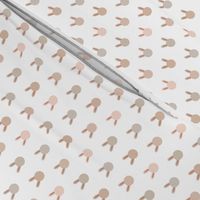 bunny polka dots - multi with terra cotta - LAD22