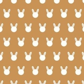 bunny polka dots - warm golden brown - LAD22