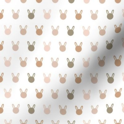 bunny polka dots - multi neutrals - LAD22