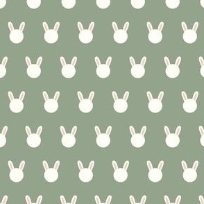 bunny polka dots - green - LAD22