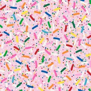 Smaller Scale - Rainbow Sprinkles on Strawberry Ice Cream