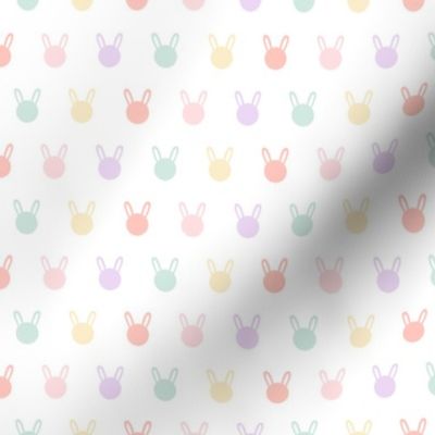 bunny polka dots - pastel - LAD22