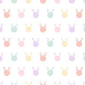 bunny polka dots - pastel - LAD22