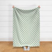 Soft Mint and Cream 2 inch checkers