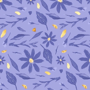 Pressed Flowers Fabric, Wallpaper and Home Decor