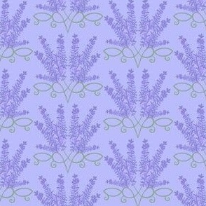 Art nouveau Lavender on purple 