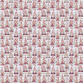XS Scale - Pink Cow Gnomes White Shiplap
