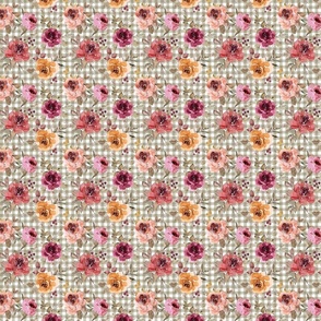 XS Scale - Light Sage Gingham Fall Floral
