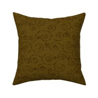 24" LARGE Olive Drab LINEN Spirals (Dark)