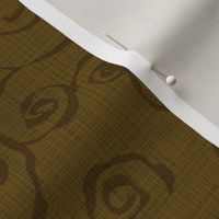 24" LARGE Olive Drab LINEN Spirals (Dark)