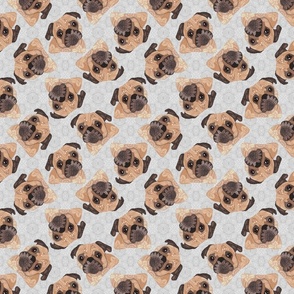 SCATTERED PUGS GREY 16