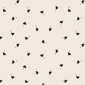 mini micro // valentines day fabric black hearts and arrows