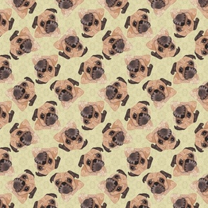 SCATTERED PUGS YELLOW 16