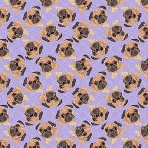 SCATTERED PUGS PURPLE 16