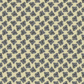 SCATTERED BLACK PUGS YELLOW 8